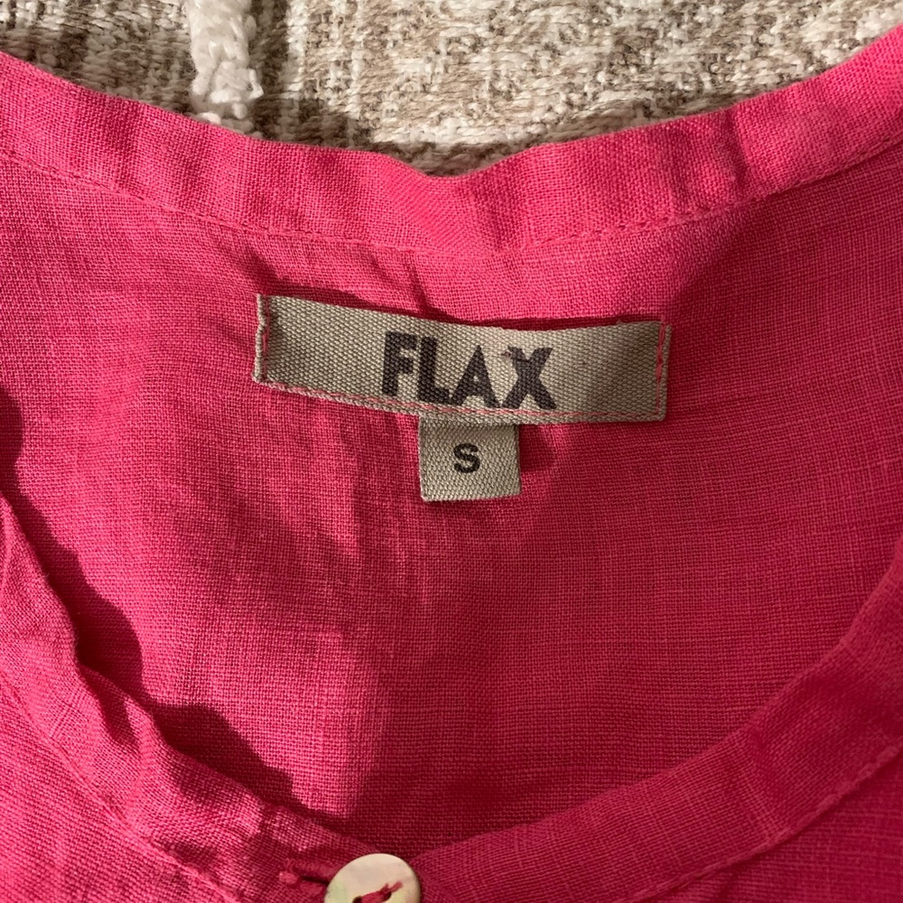 FLAX button down tunic linen shirt - Picture 4 of 9
